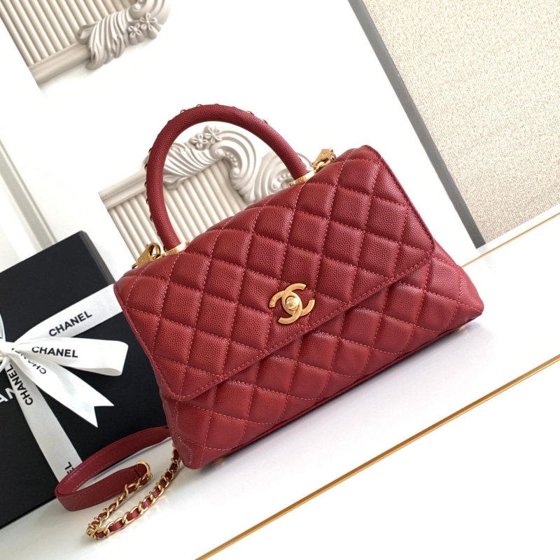 Ch*el top handle bags